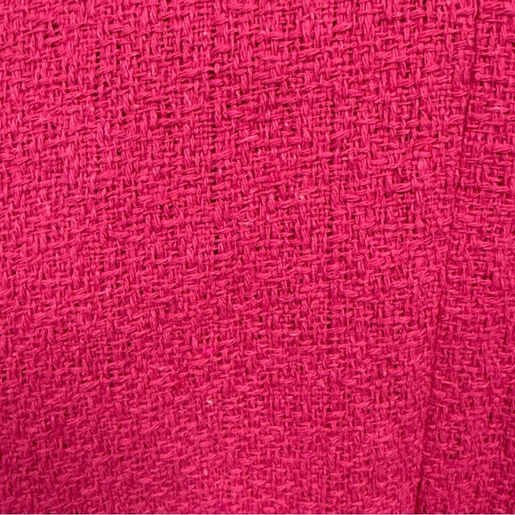 NWT Nanette Lepore Boucle Tweed Jacket Blazer 12 Fucshia Rose Pearl Buttons NEW - Picture 5 of 12